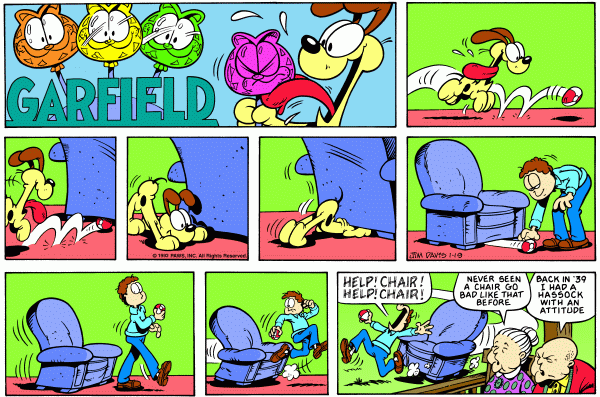 Komiksy garfield - komiks z dnia 19/01/1992