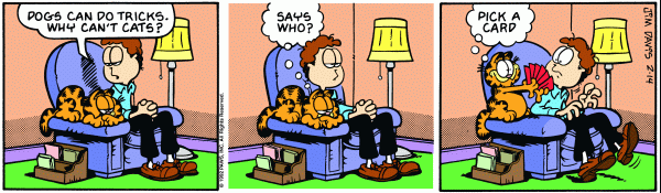 Komiksy garfield - komiks z dnia 14/02/1992