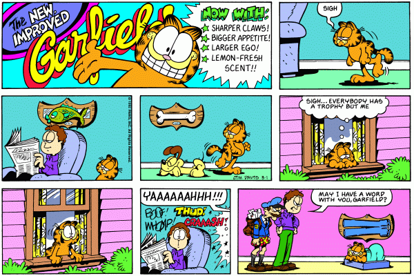 Komiksy garfield - komiks z dnia 01/03/1992