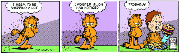 Komiksy garfield - komiks z dnia 14/05/1992