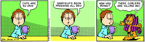 Komiksy garfield - komiks z dnia 15/05/1992