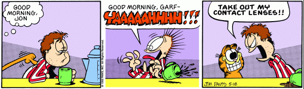 Komiksy garfield - komiks z dnia 18/05/1992