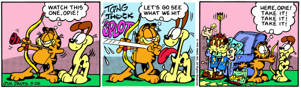 Komiksy garfield - komiks z dnia 26/05/1992