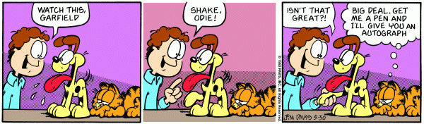 Komiksy garfield - komiks z dnia 30/05/1992