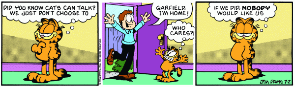 Komiksy garfield - komiks z dnia 02/07/1992