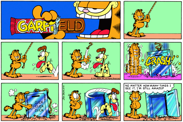 Komiksy garfield - komiks z dnia 09/08/1992