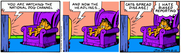 Komiksy garfield - komiks z dnia 12/08/1992