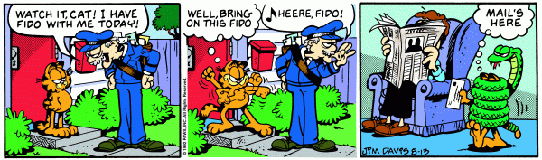 Komiksy garfield - komiks z dnia 13/08/1992