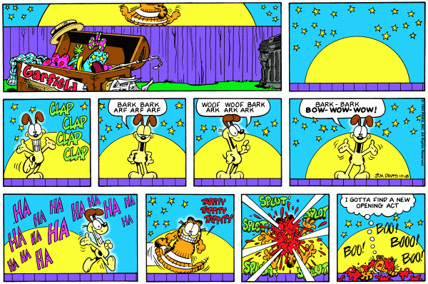 Komiksy garfield - komiks z dnia 18/10/1992