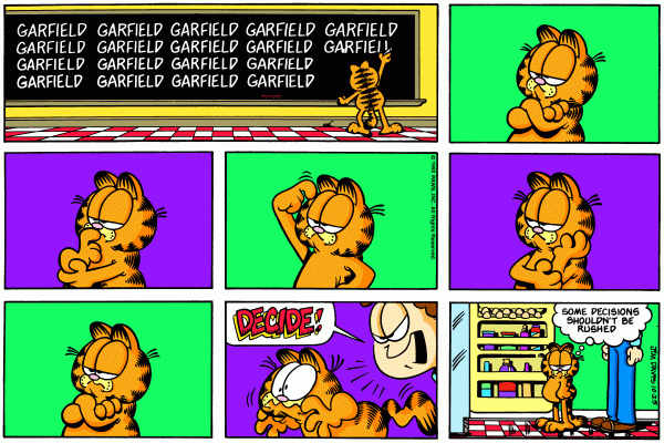 Komiksy garfield - komiks z dnia 25/10/1992