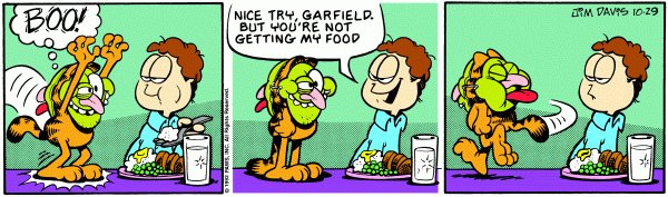 Komiksy garfield - komiks z dnia 29/10/1992