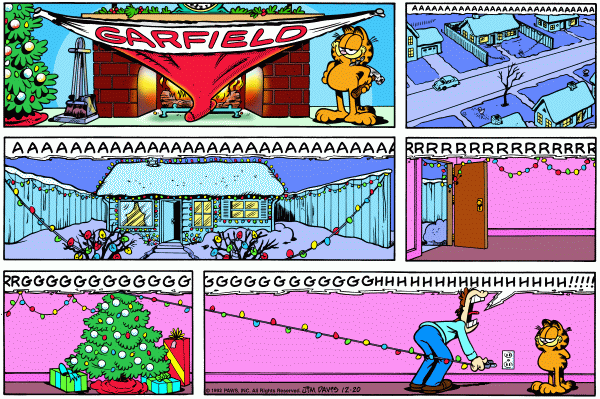 Komiksy garfield - komiks z dnia 20/12/1992