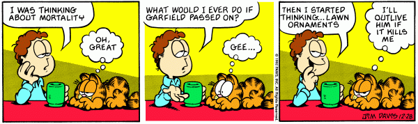 Komiksy garfield - komiks z dnia 28/12/1992