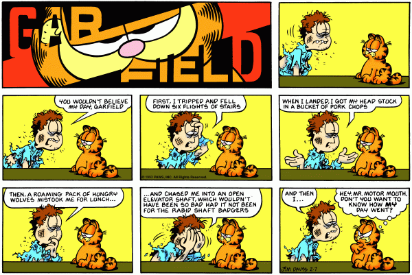Komiksy garfield - komiks z dnia 07/02/1993