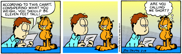 Komiksy garfield - komiks z dnia 19/02/1993