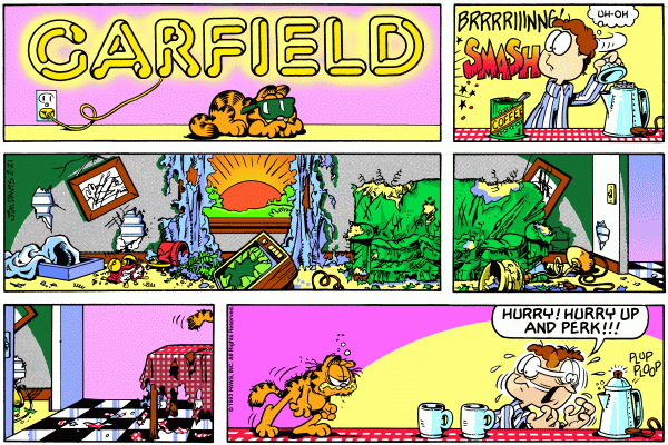 Komiksy garfield - komiks z dnia 21/02/1993