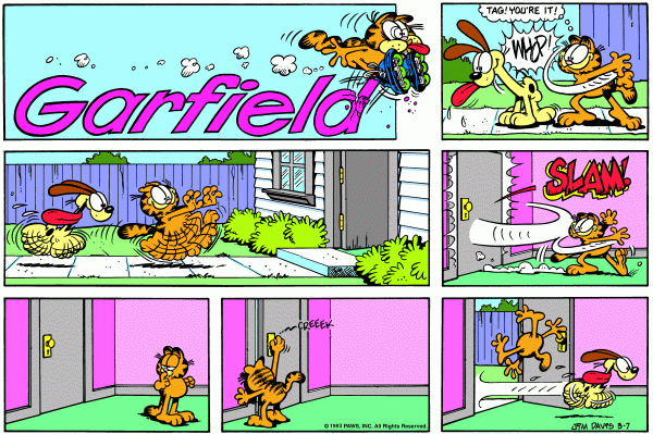Komiksy garfield - komiks z dnia 07/03/1993