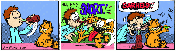 Komiksy garfield - komiks z dnia 20/03/1993