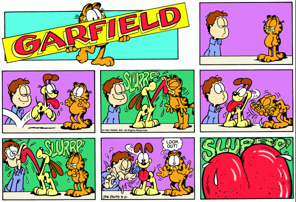 Komiksy garfield - komiks z dnia 21/03/1993