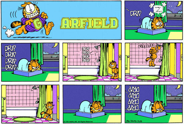 Komiksy garfield - komiks z dnia 28/03/1993