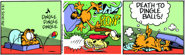Komiksy garfield - komiks z dnia 31/03/1993