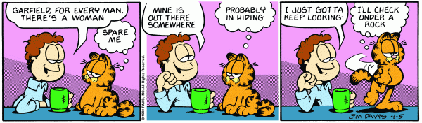 Komiksy garfield - komiks z dnia 05/04/1993