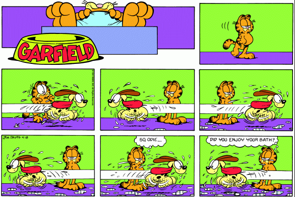 Komiksy garfield - komiks z dnia 18/04/1993