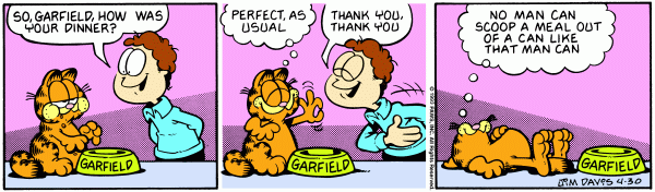 Komiksy garfield - komiks z dnia 30/04/1993
