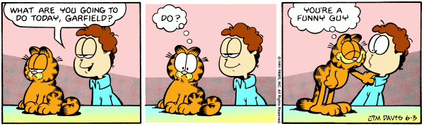 Komiksy garfield - komiks z dnia 03/06/1993