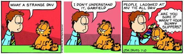 Komiksy garfield - komiks z dnia 10/07/1993
