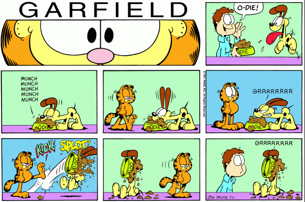 Komiksy garfield - komiks z dnia 11/07/1993