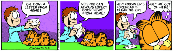 Komiksy garfield - komiks z dnia 05/08/1993