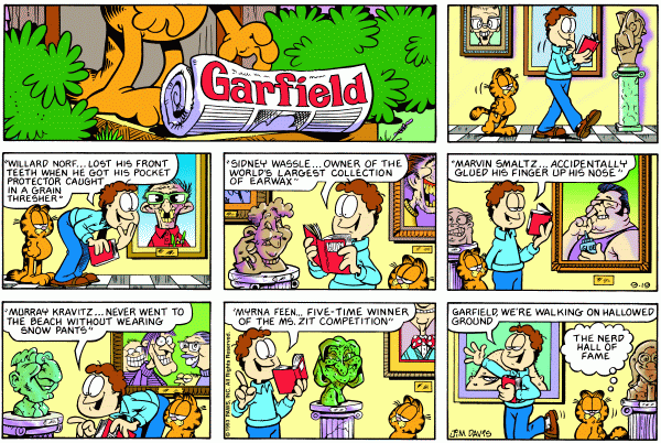 Komiksy garfield - komiks z dnia 19/09/1993