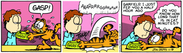 Komiksy garfield - komiks z dnia 09/11/1993
