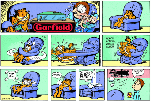 Komiksy garfield - komiks z dnia 14/11/1993