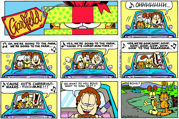 Komiksy garfield - komiks z dnia 12/12/1993