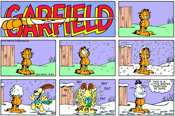 Komiksy garfield - komiks z dnia 09/01/1994