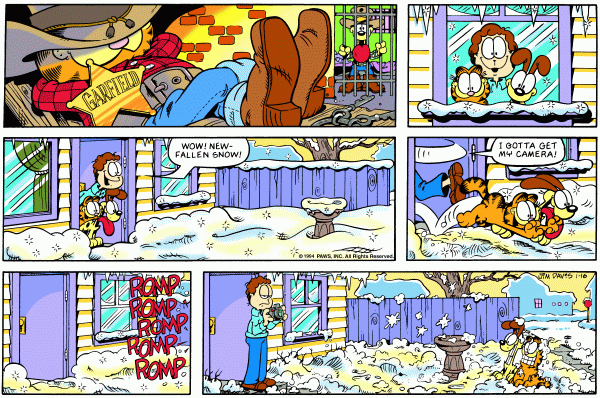 Komiksy garfield - komiks z dnia 16/01/1994
