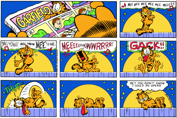 Komiksy garfield - komiks z dnia 13/02/1994