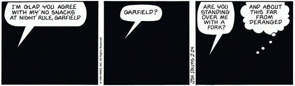 Komiksy garfield - komiks z dnia 24/02/1994