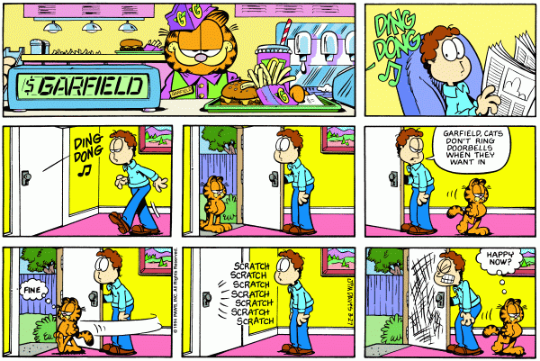 Komiksy garfield - komiks z dnia 27/03/1994
