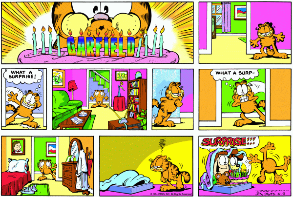 Komiksy garfield - komiks z dnia 19/06/1994