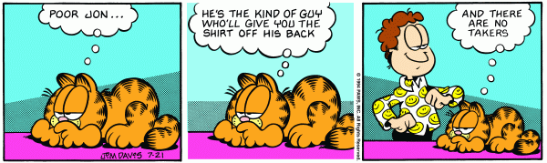 Komiksy garfield - komiks z dnia 21/07/1994
