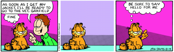 Komiksy garfield - komiks z dnia 13/08/1994