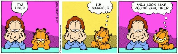Komiksy garfield - komiks z dnia 24/08/1994