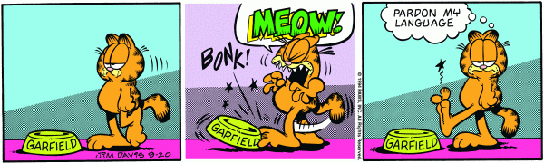 Komiksy garfield - komiks z dnia 20/09/1994