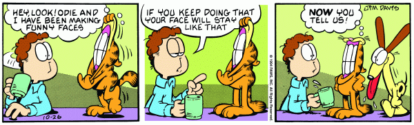 Komiksy garfield - komiks z dnia 26/10/1994