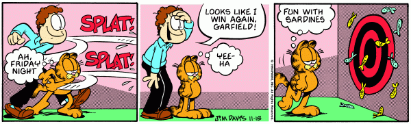Komiksy garfield - komiks z dnia 18/11/1994