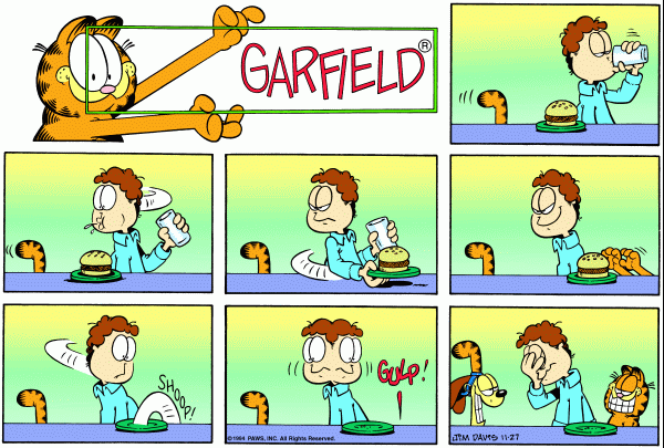 Komiksy garfield - komiks z dnia 27/11/1994