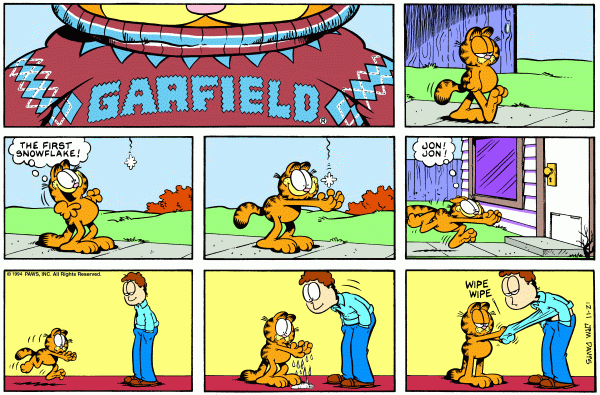 Komiksy garfield - komiks z dnia 11/12/1994